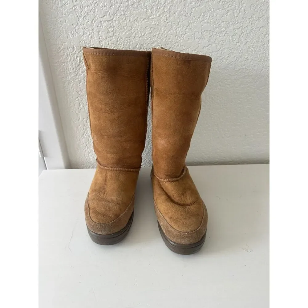 UGG Australia Women's Boots Tan Brown Braided Tribal Size Women's 6